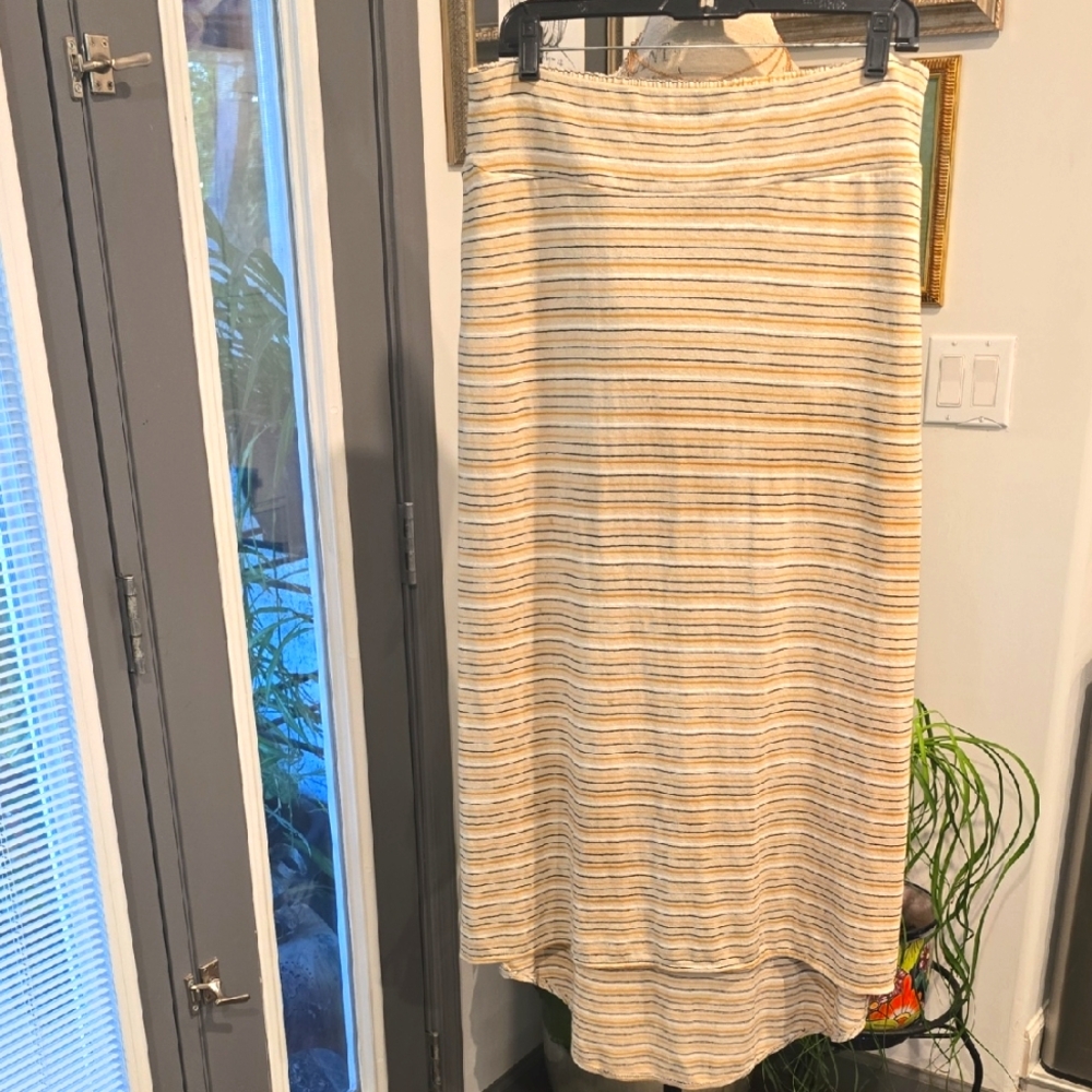 Prana Women's Striped Cream and Tan Skirt - Picture 2 of 7